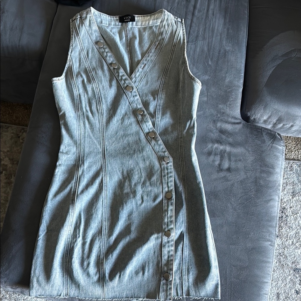 Vici Light Blue Denim Dress